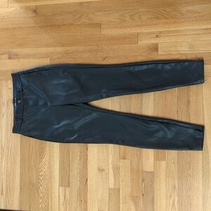NEW Zara Black Faux Leather Zip Ankles Pants Size Medium